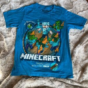Minecraft T-Shirt in Blue - Kids Size Medium (8) - Bundle Discount